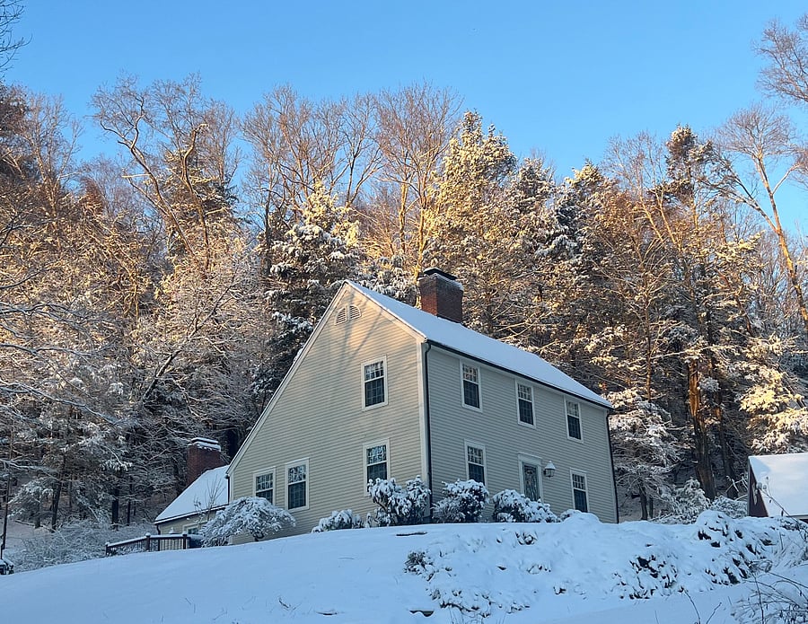 South side of house