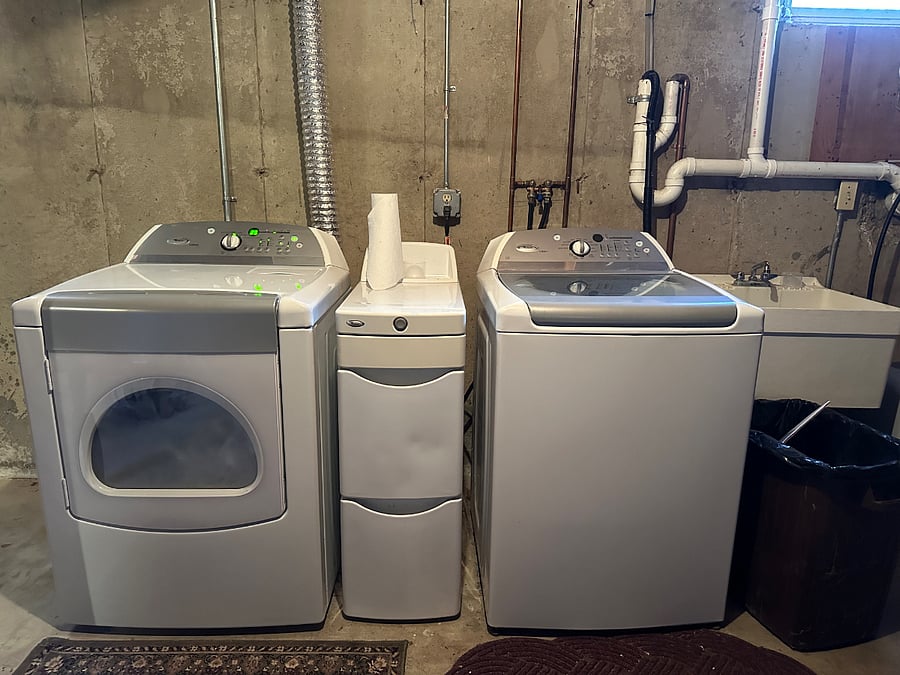 Laundry in basement
