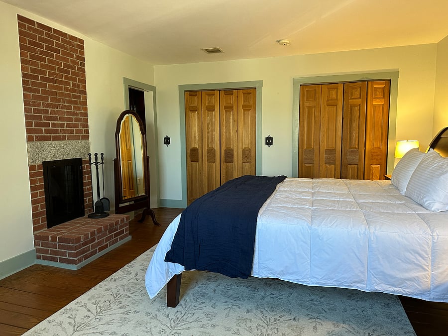 Fireplace in master bedroom