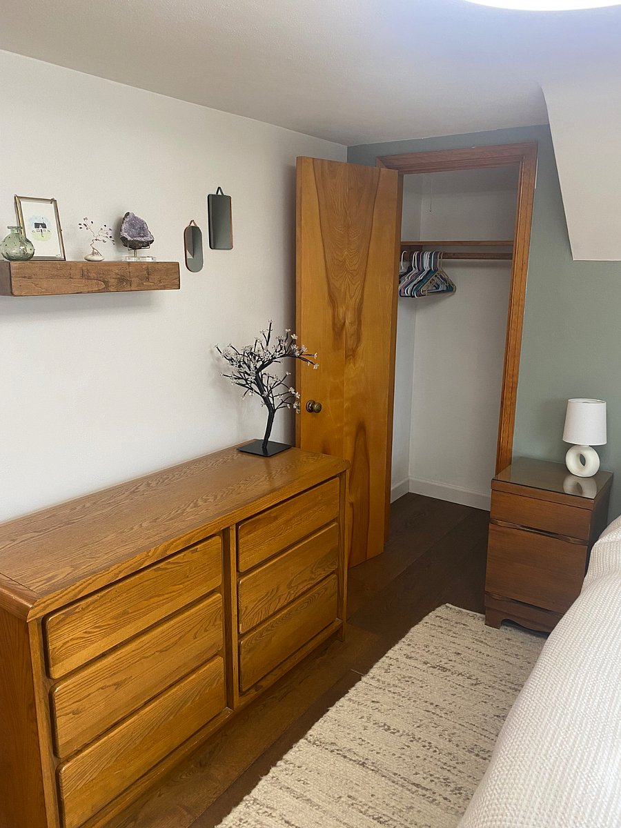 Laundry basket and hangers provided. (Laundry available on sit in basement; access shared with lower unit tenants)