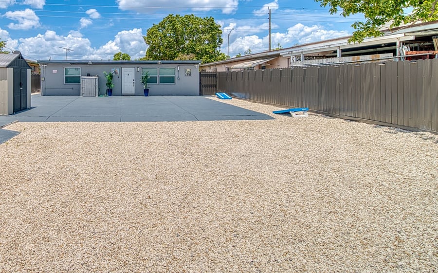 Free Parking Area on White Gravel