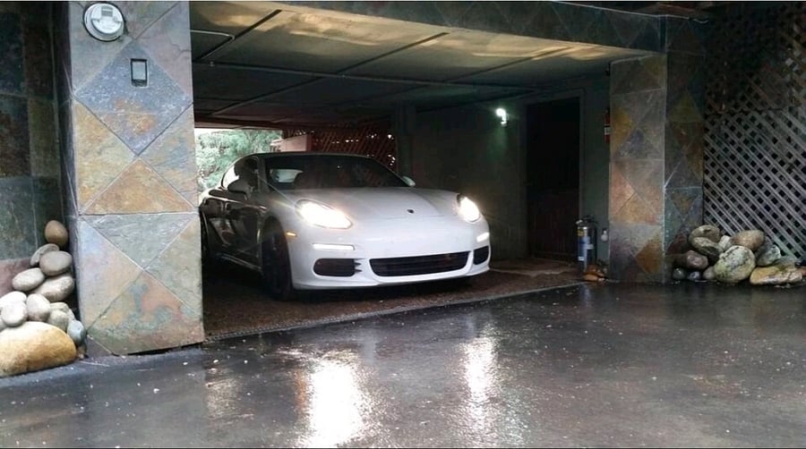 Optional EV charging in covered breezeway.