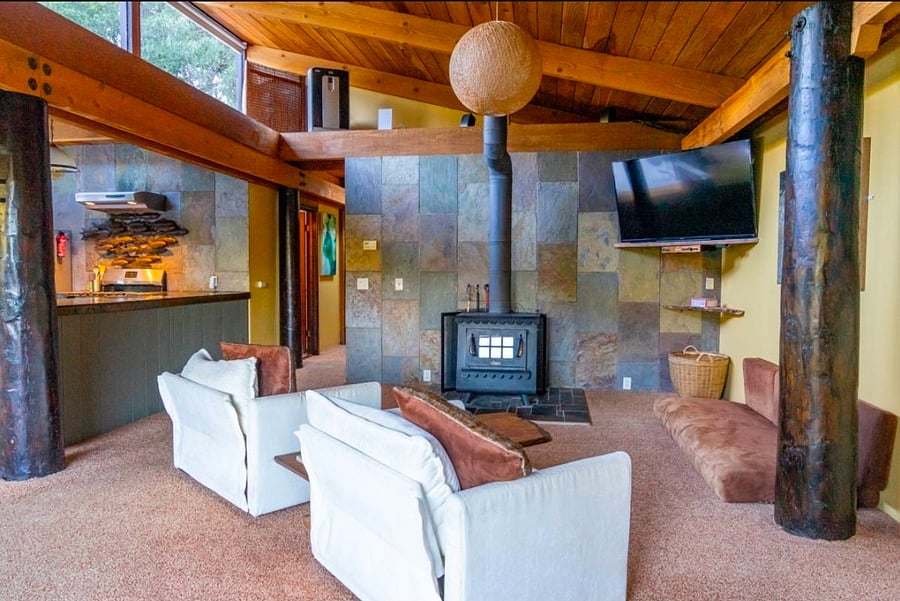 Flow thru living room. Any staged items may be included in rental.