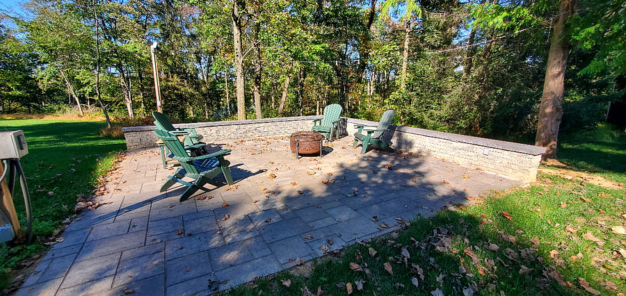 outdoor patio with firepit