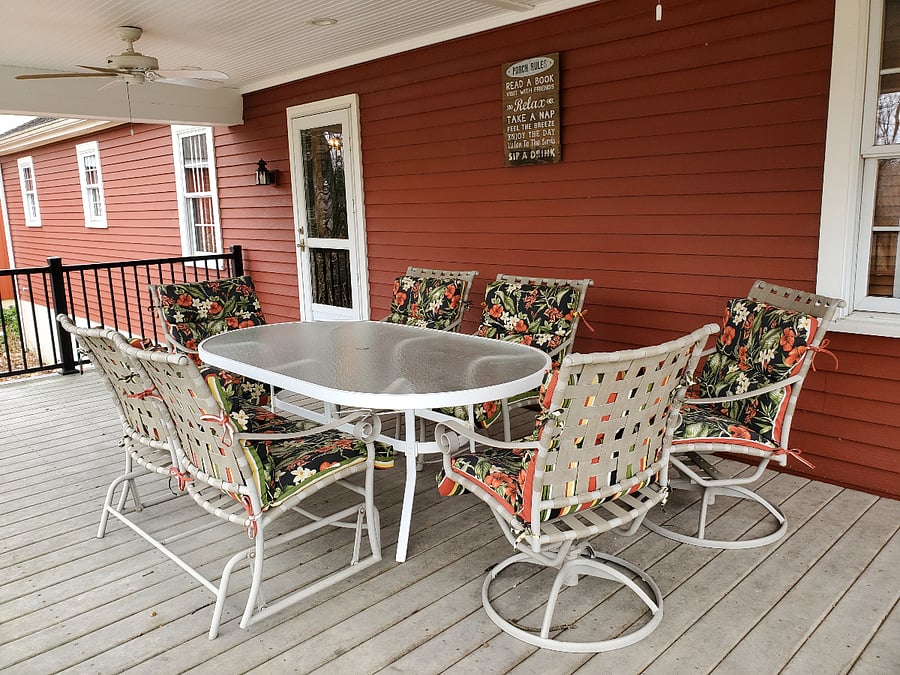 relaxing back porch