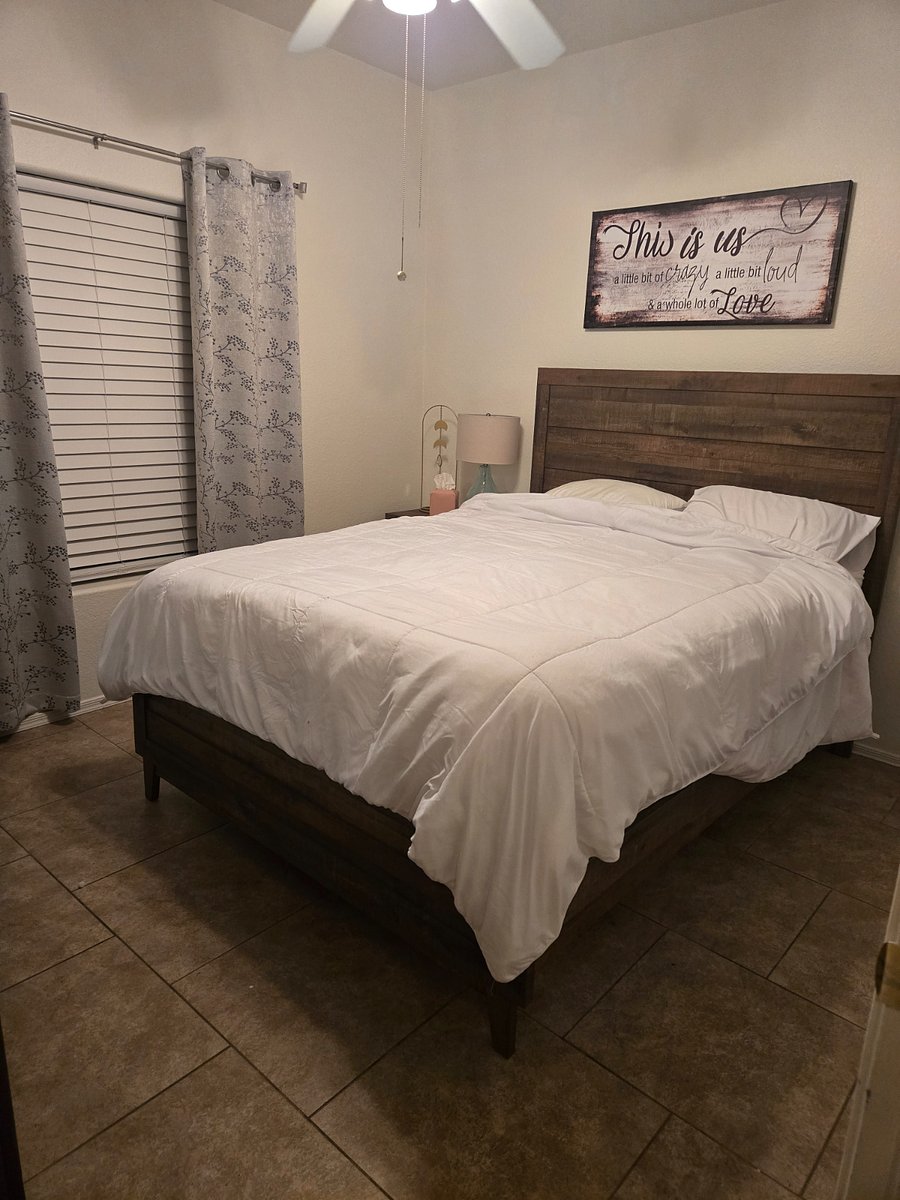 Second bedroom with Queen size mattress, Smart TV and additional dresser in closet.