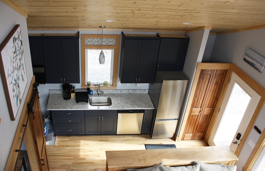 view of the living space, from the loft area