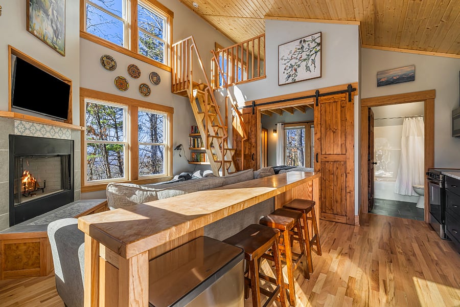 Main living space, viewed from front door