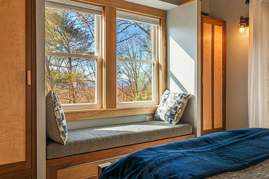 Sunny windowseat with mountain views