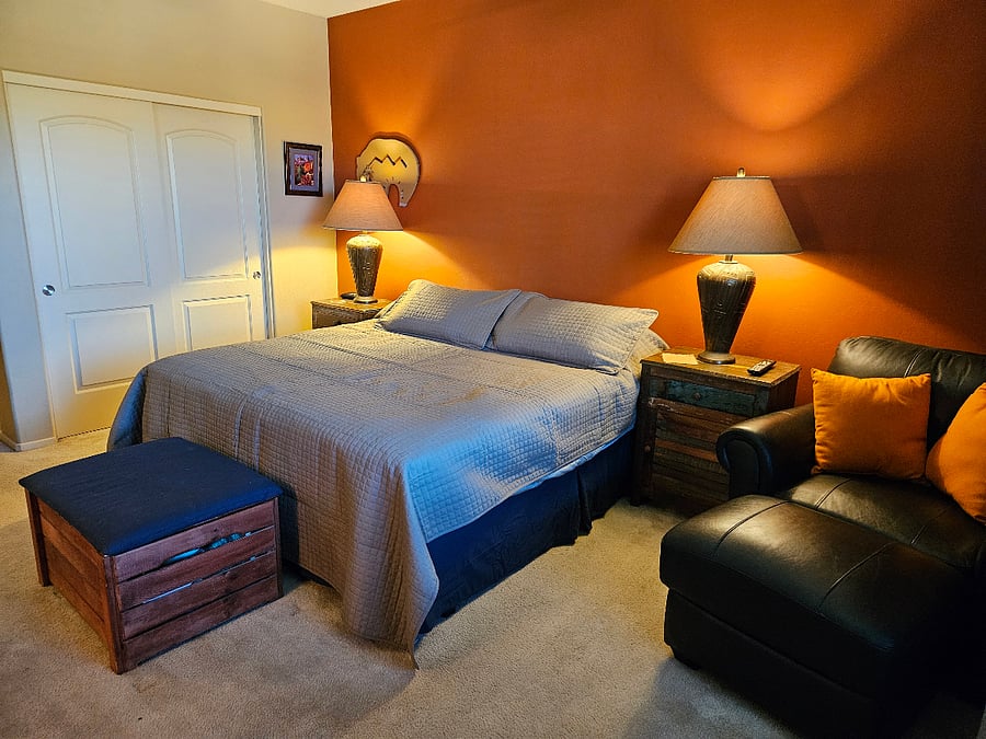 King bed night stands bed bench