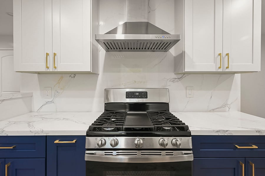 New range and modern hood