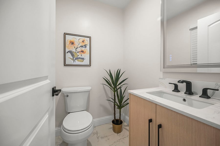 Powder room on the main floor