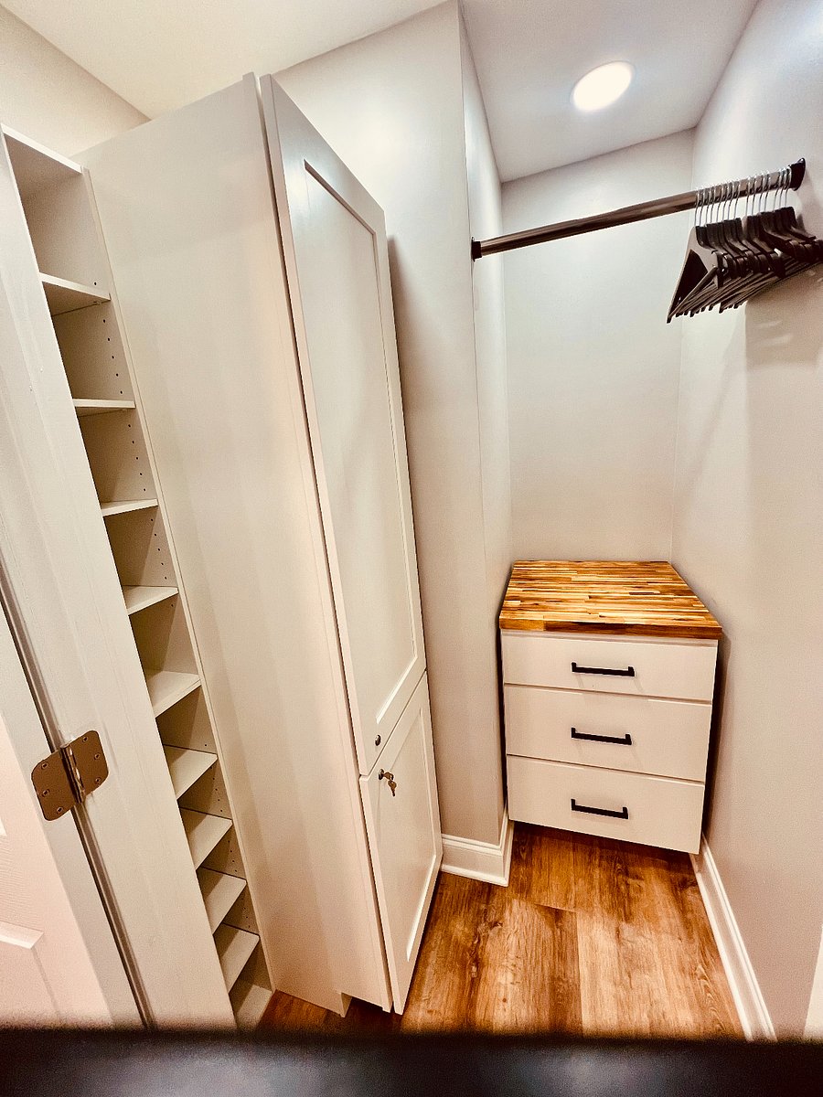 Walk in closet with ample storage