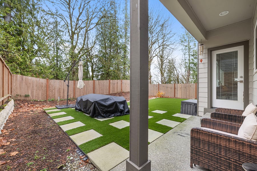 View off backyard patio
