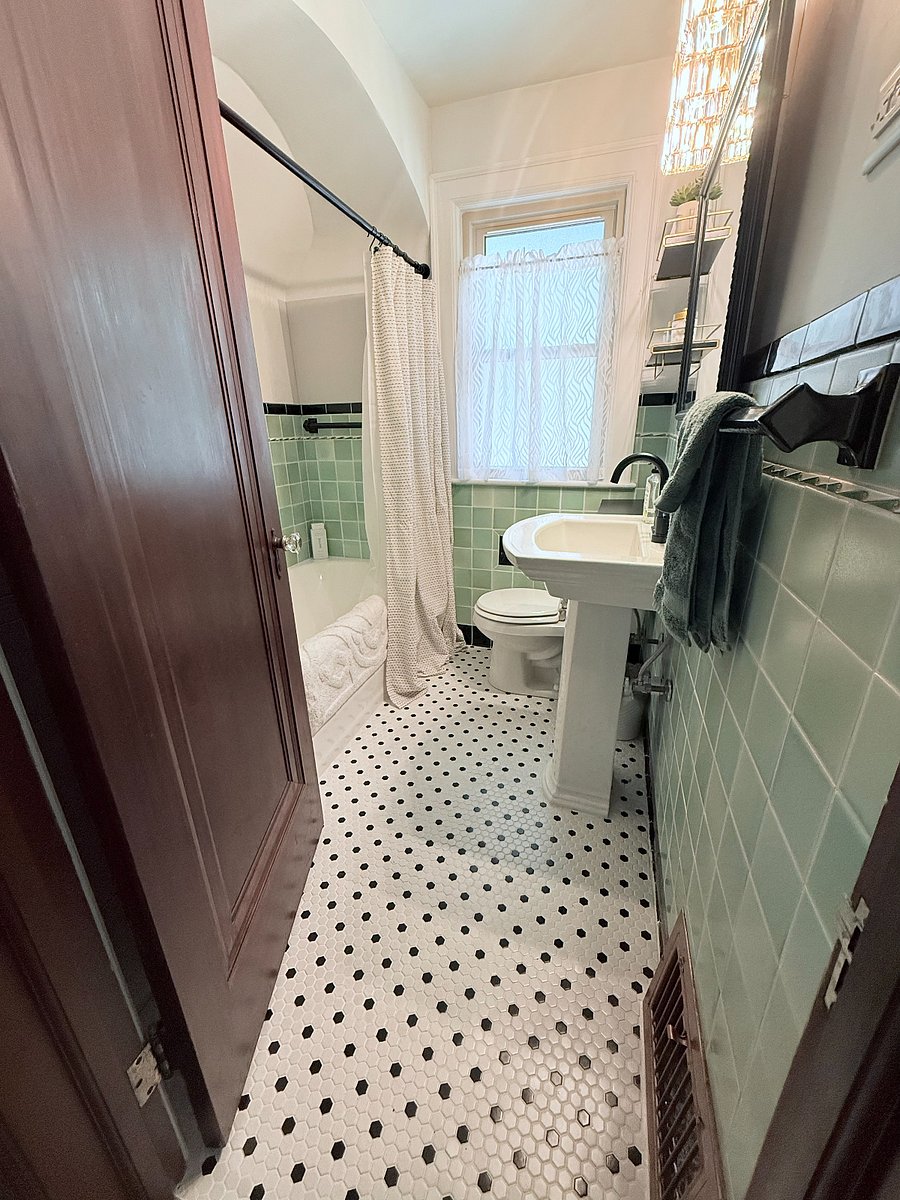 Main floor bathroom just outside of the main floor queen suite