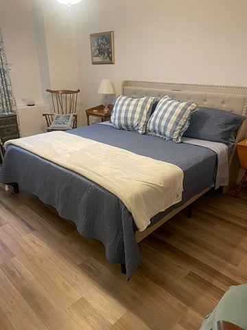 King bed in the master bedroom.