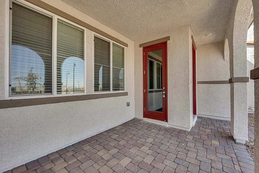 Covered porch out front