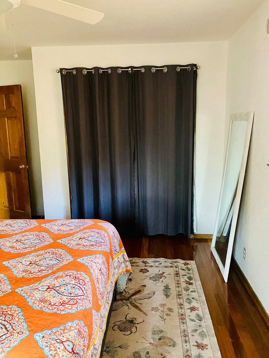 Closet w/nice curtain/space efficient