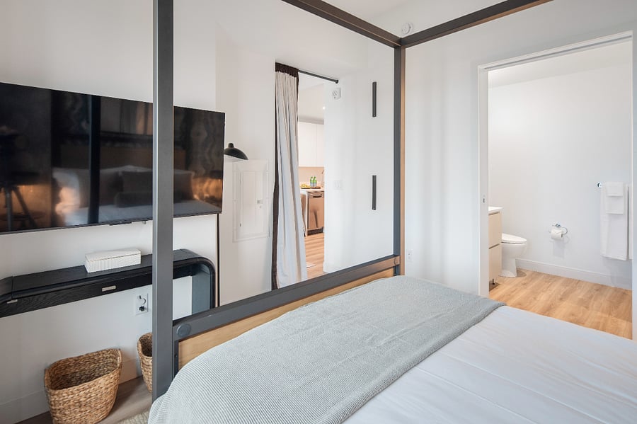 A serene retreat designed for complete relaxation.
Sink into soft linens and let the calm of this space embrace you.