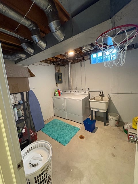laundry area (basement)