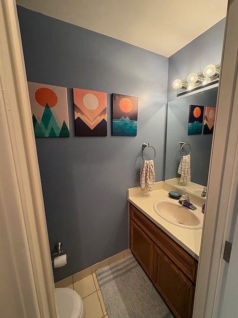 1/2 bath on first floor