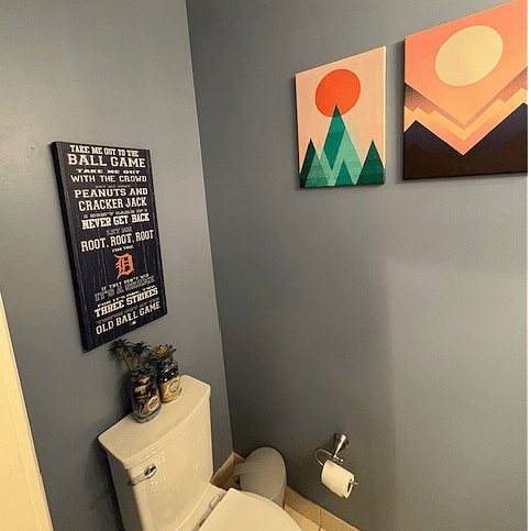 1/2 bath on first floor