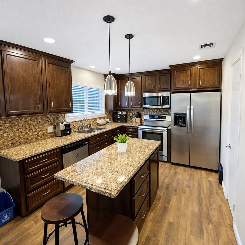 Fully stocked kitchen