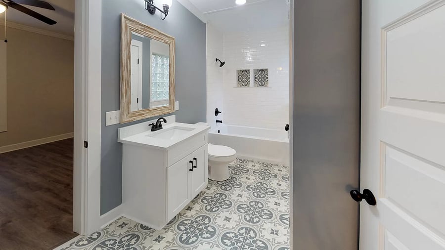 Hall bath with Shower/ Soaker tub