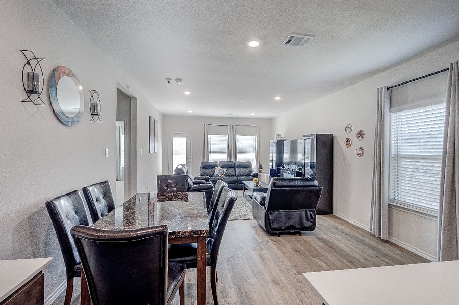 Clean and modern dining area available for tenant use anytime.