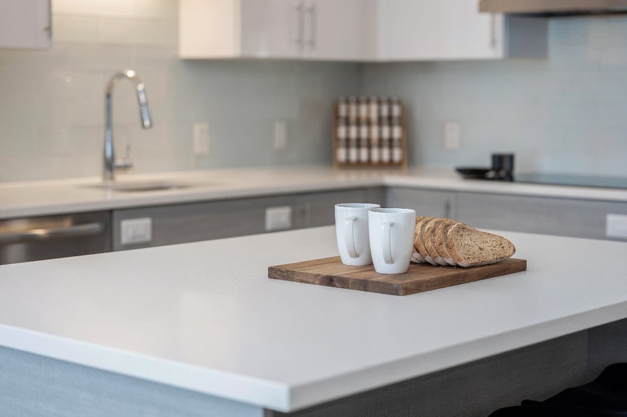 An elegantly appointed kitchen with a calming, open layout.
A perfect setting for both culinary inspiration and relaxed dining.