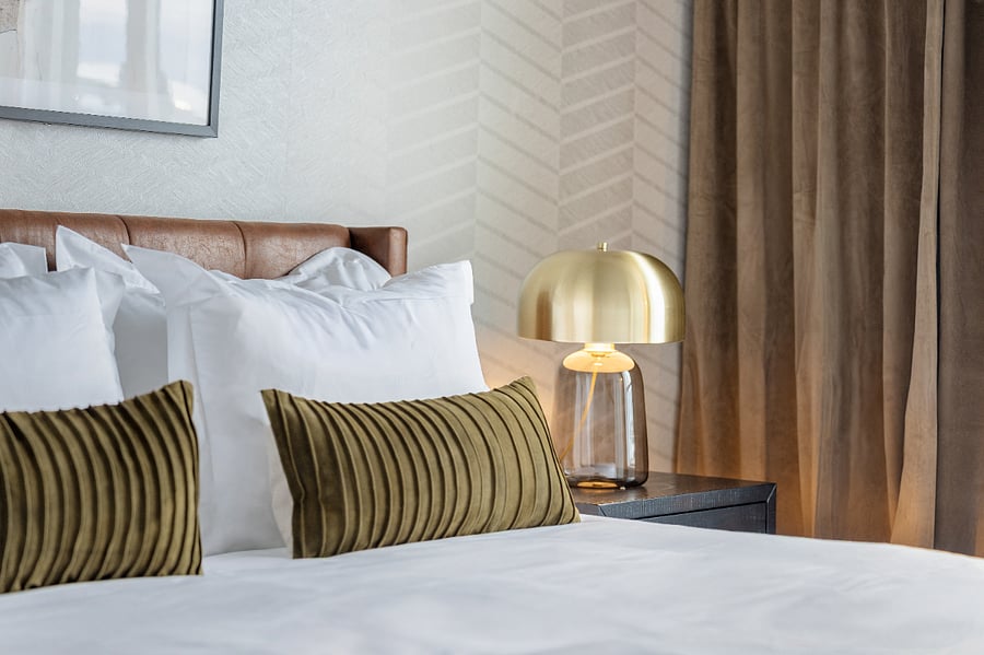 Comfort wrapped in sophistication.
This serene bedroom offers the perfect setting for restful nights.