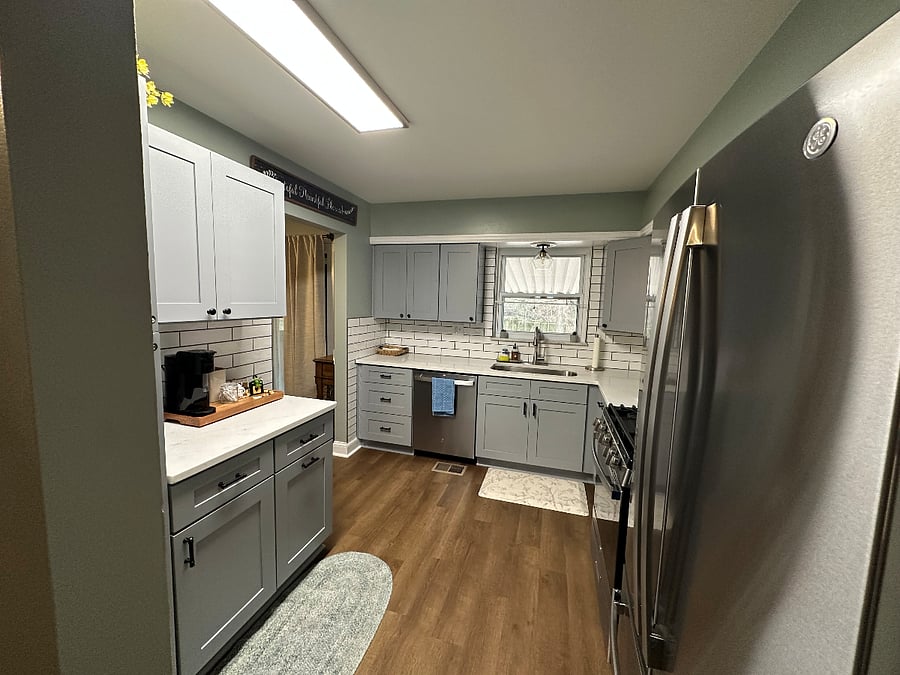New quartz countertops and new cabinets with brand new appliances