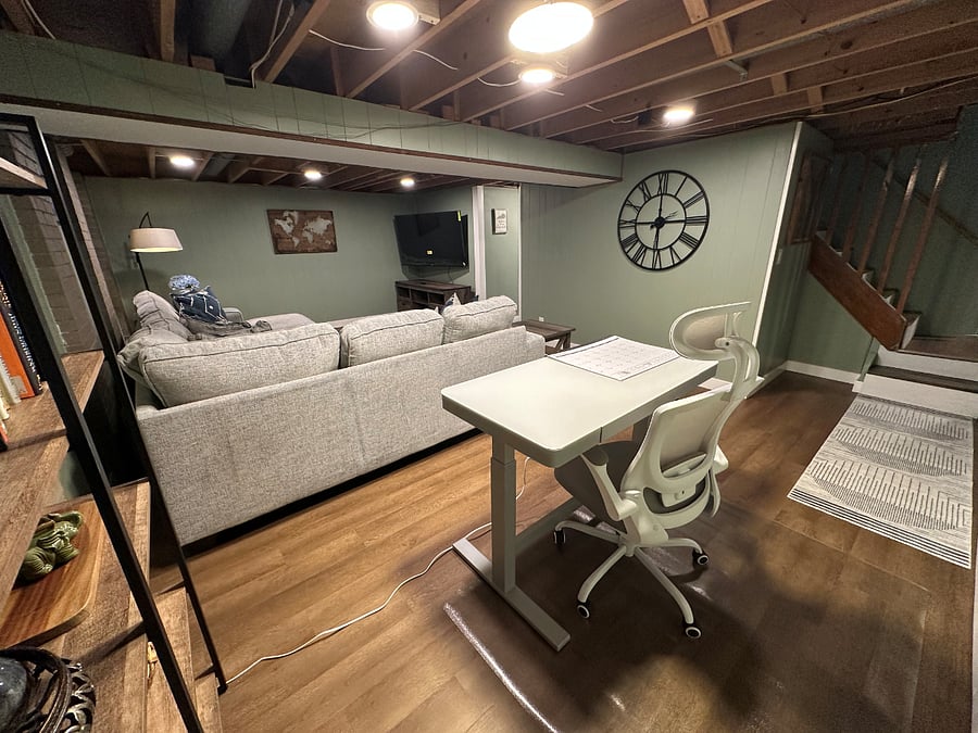 Office Space in Family Room Downstairs