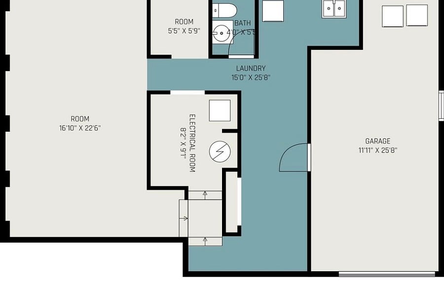 Layout downstairs before Renovation