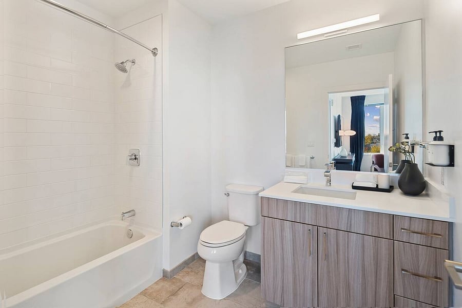 A beautifully maintained bathroom with a touch of sophistication.
Enjoy a refreshing start and a relaxing end to your day.