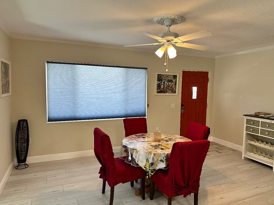 Front entrance and dining room
