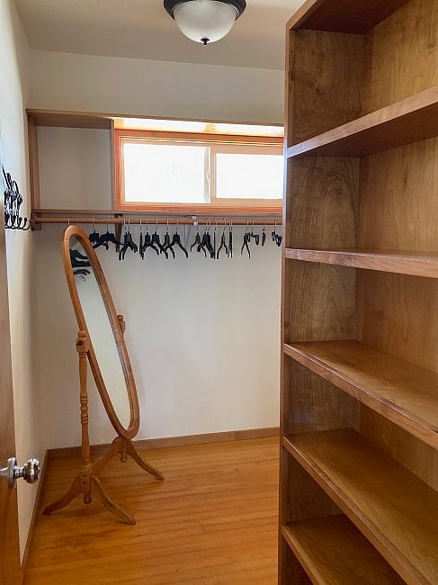 Master bedroom closet.