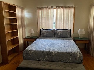 Bedroom 2, north of the kitchen