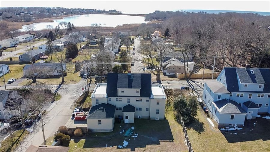 Back of house with parking