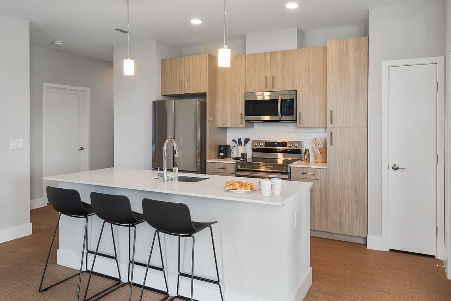 Sleek finishes meet thoughtful design in this chef-inspired kitchen.
Enjoy memorable meals and quiet moments around the elegant island.