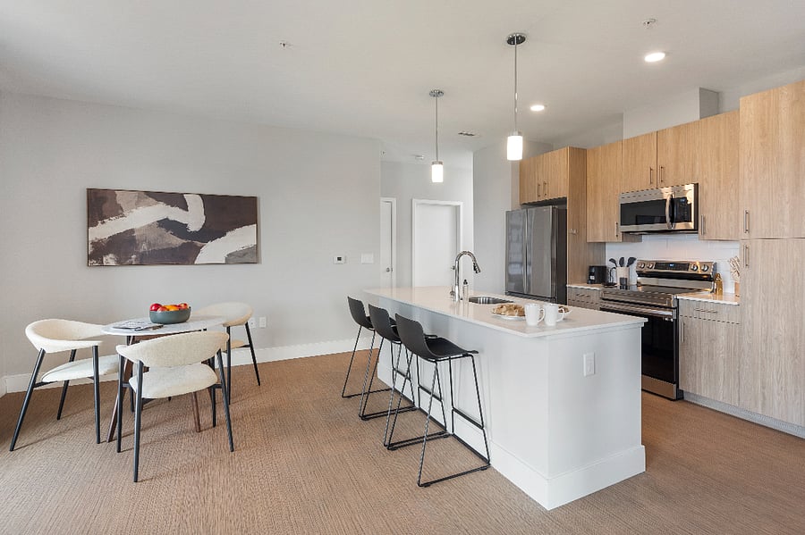 A beautifully designed dining island anchors this modern kitchen.
Gather, create, and connect in a space built for effortless living.