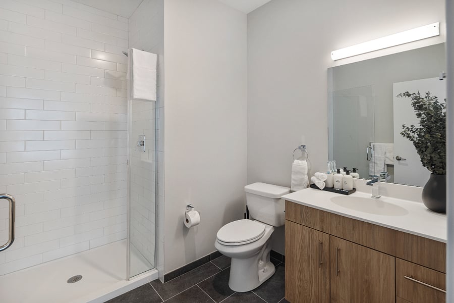 A beautifully maintained bathroom with a touch of sophistication.
Enjoy a refreshing start and a relaxing end to your day.