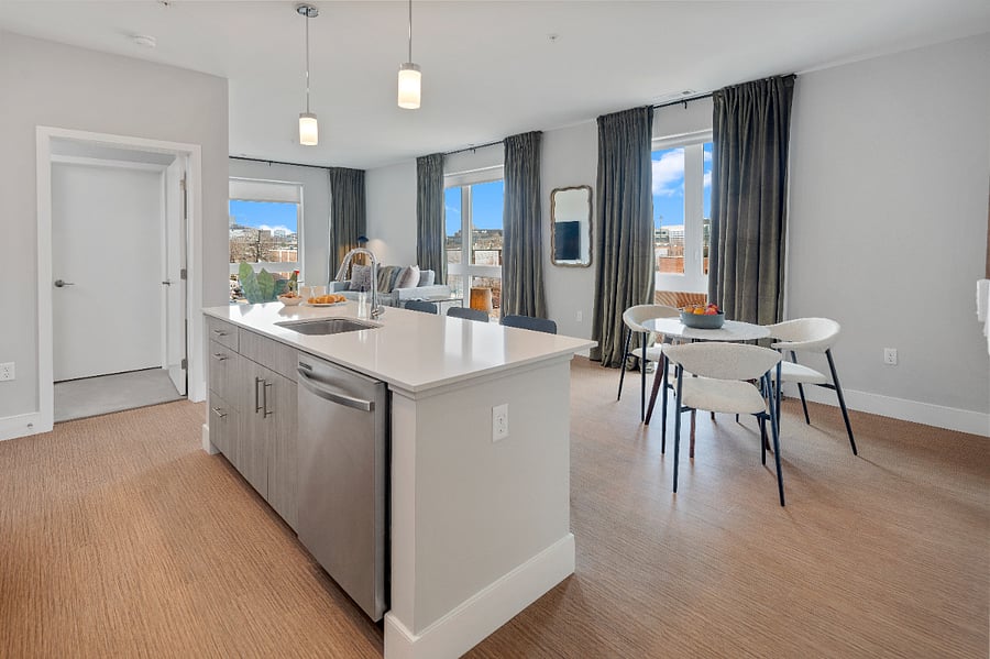 Warm textures and elevated details define this inviting kitchen.
Dine, unwind, and enjoy life around the beautifully curated island.