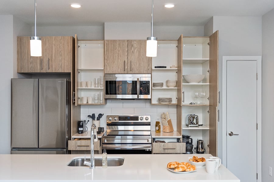 Contemporary design with timeless appeal.
Enjoy a kitchen that is as functional as it is luxurious.