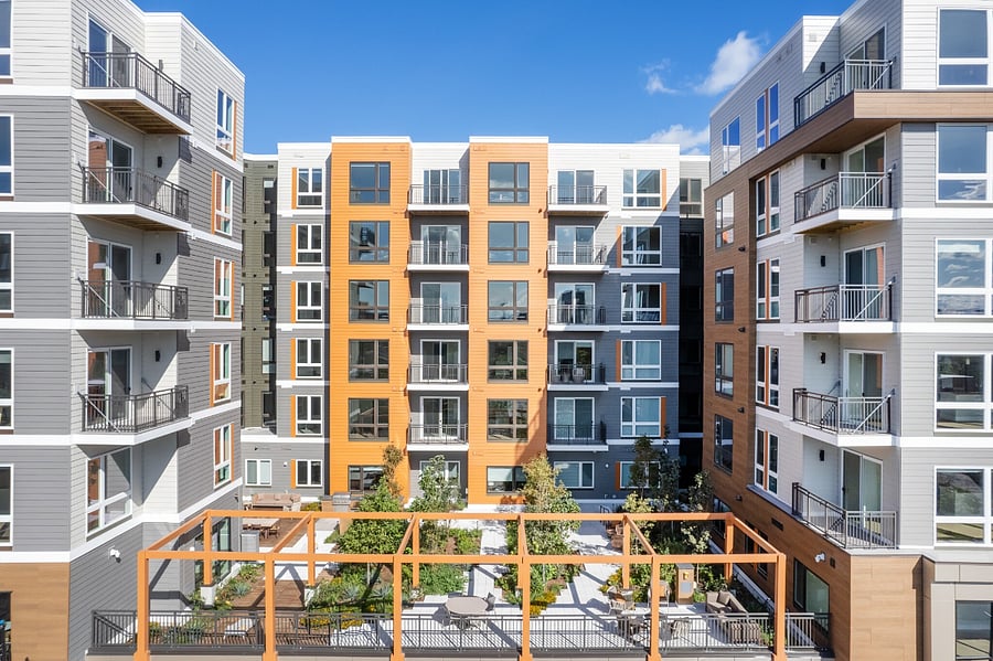 A modern, design-forward building that sets the tone for your stay.
Experience elevated living from the moment you arrive.