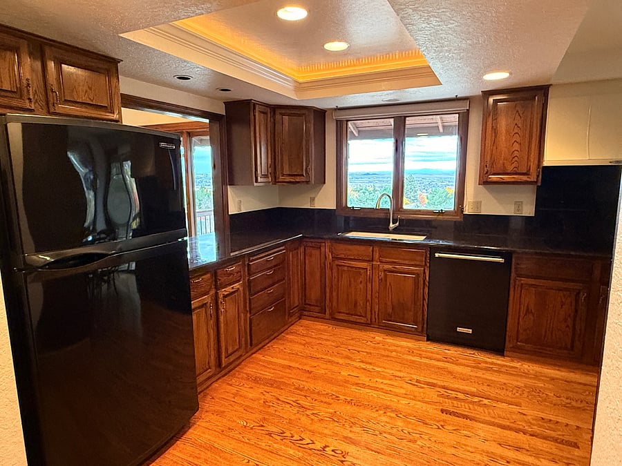 Updated kitchen features new KitchenAid appliances