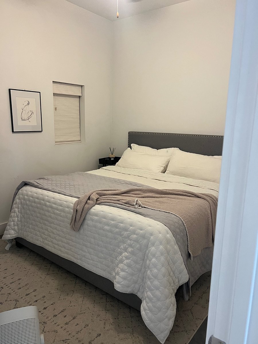 King sized bed.
