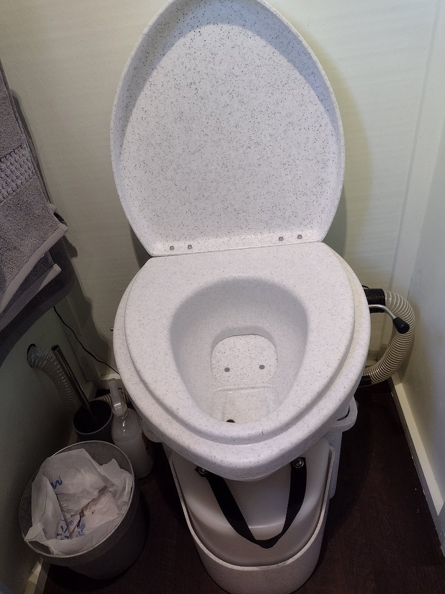If you're not familiar with compost/dry toilets check out Nature's Head website @ natureshead.net. They create a wonderful product that makes a big difference for the environment. If you prefer not to use it, we have a flush toilet available to you.