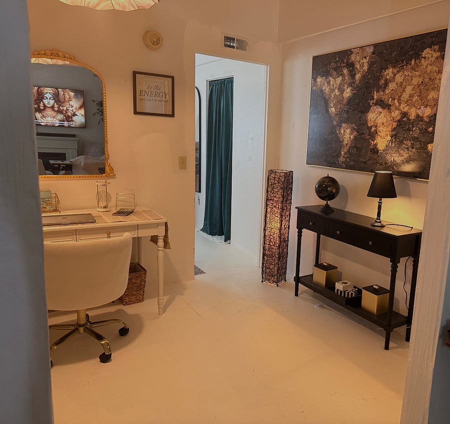 Office adjacent to second bedroom / master suite #2