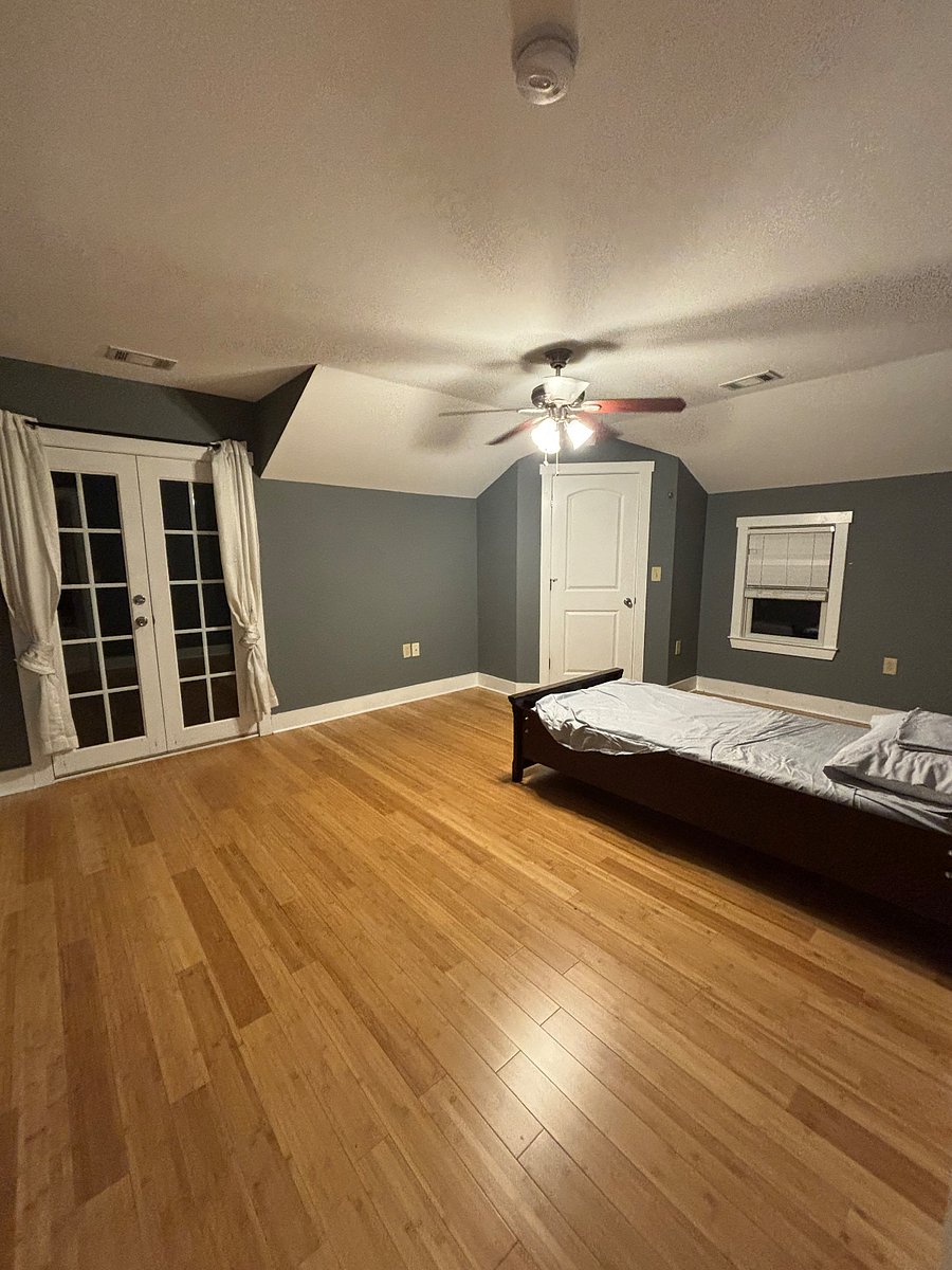 Second Bedroom can fit full size bed or two twin beds. Walk in closet. Entrance to back patio.